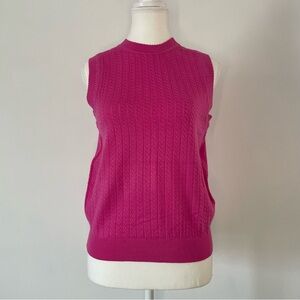NEW Soft Crewneck Sleeveless Knit Sweater Pink Free Assembly Small EcoVero 2/$15